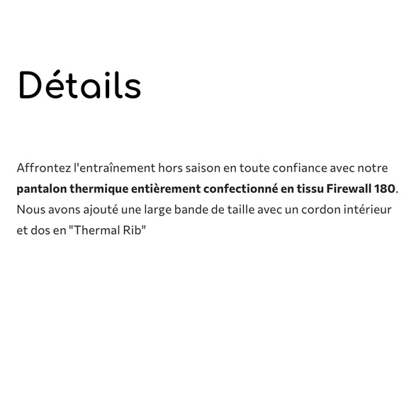 NWOT-SUGOI pantalon coupe-vent fireball 180 thermal 2 - Picture 5 of 7